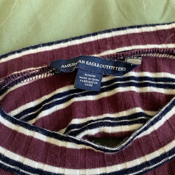 American eagle striped dress, maroon. - Picture 3 of 5